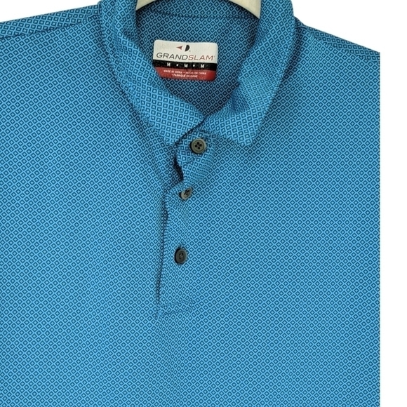 Grand Slam Golf Polo Shirt Short Sleeve Geometric - Picture 3 of 7